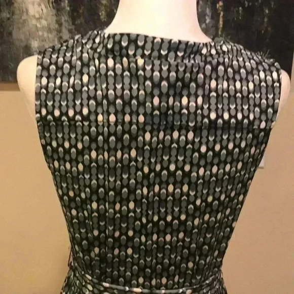 Emma & Michele Sleeveless Summer Dress Metallic Zipper/Buttons and Tie Belt-S - Picture 7 of 9